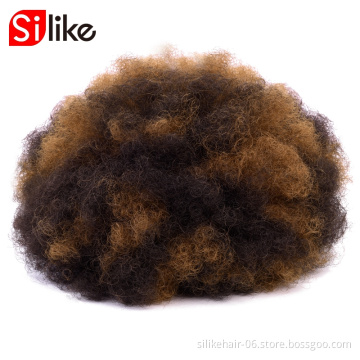 Chignon hairpiececlip in Bun hair for black women Hot style Synthetic Afro Afro puff Short Ponytail Kinky Curly Buns cheap hair